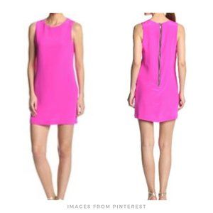 NAVEN ▪ Silk Neon Pink Twiggy Shift Dress